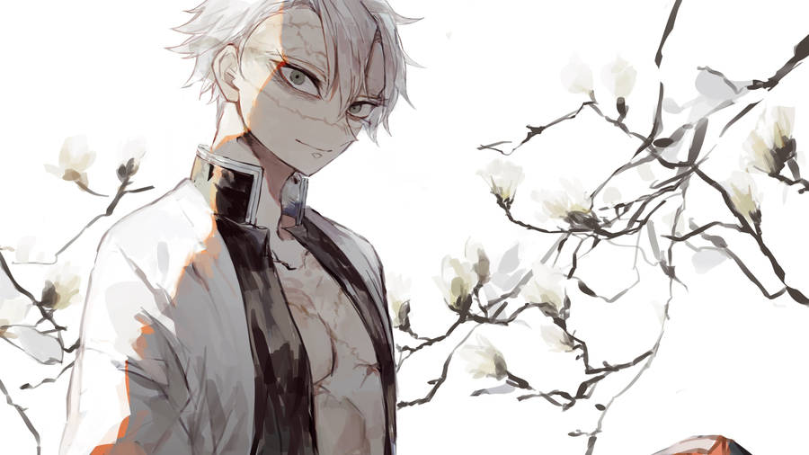 Sanemi, The Wind Pillar Of The Demon Slayer Corps Wallpaper