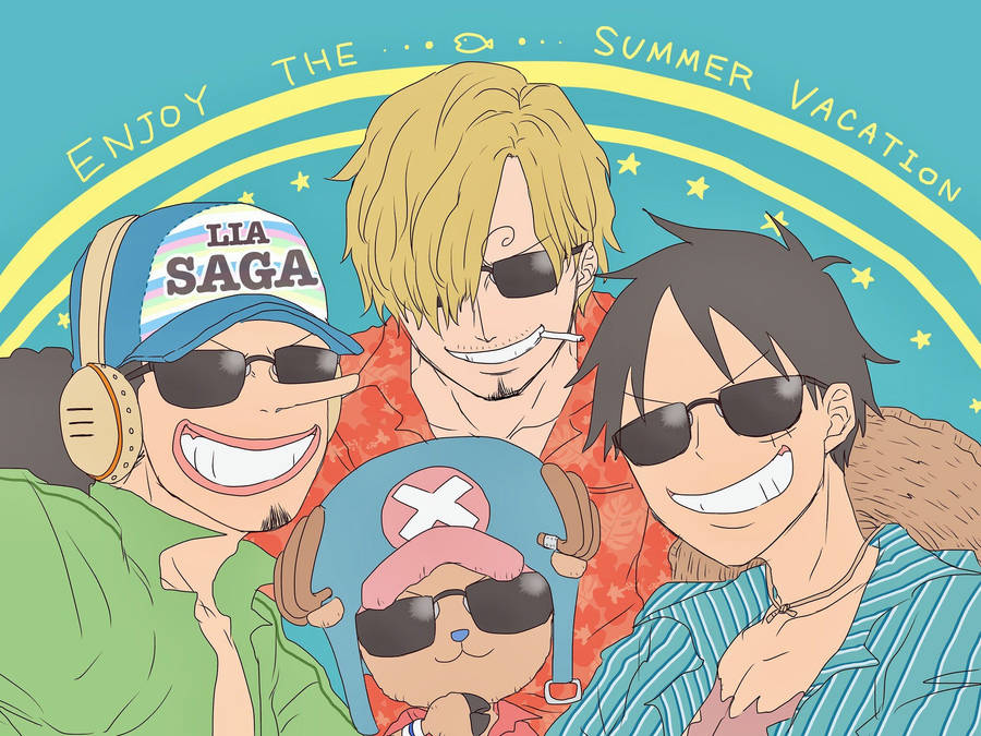 Sanji And His Friends Together To Celebrate Wallpaper