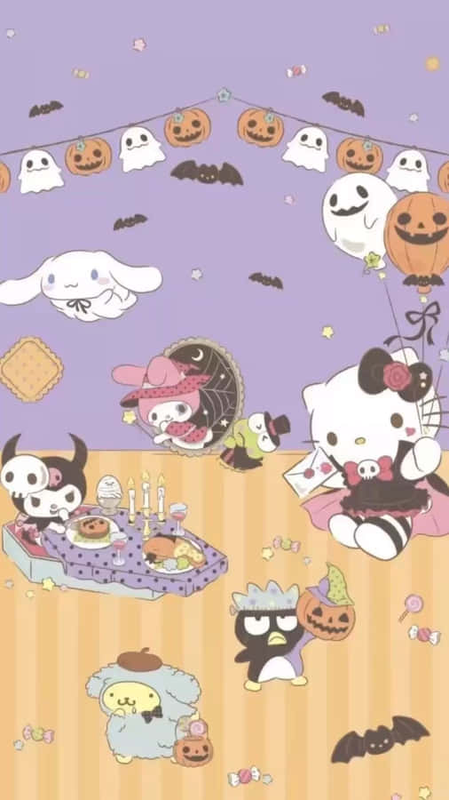 Sanrio_ Characters_ Halloween_ Celebration Wallpaper