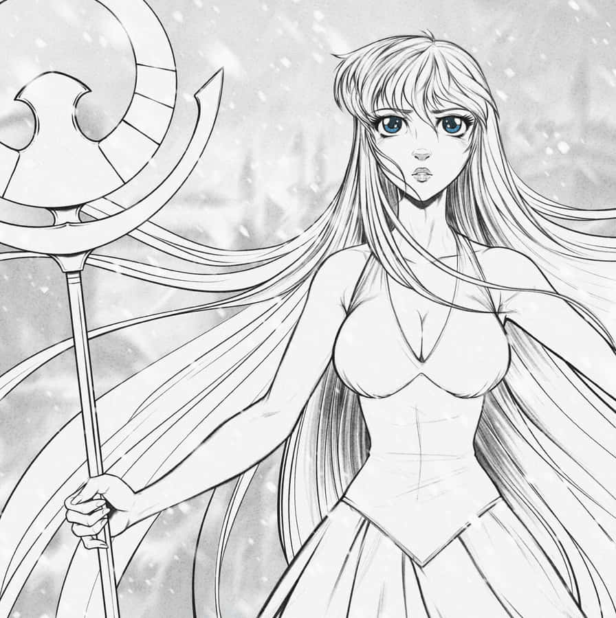 Saori Kido Dressed For Battle Wallpaper