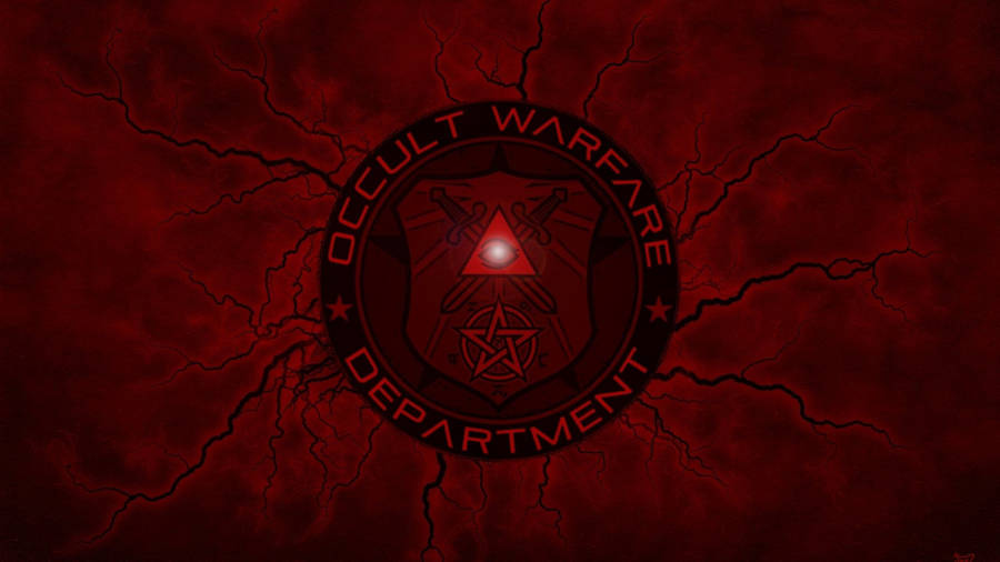 Satanic Occult In Red Art Wallpaper
