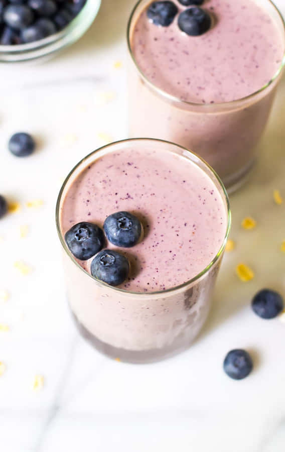 Satisfy Your Sweet Tooth With This Fresh And Fruity Blueberry Smoothie Wallpaper