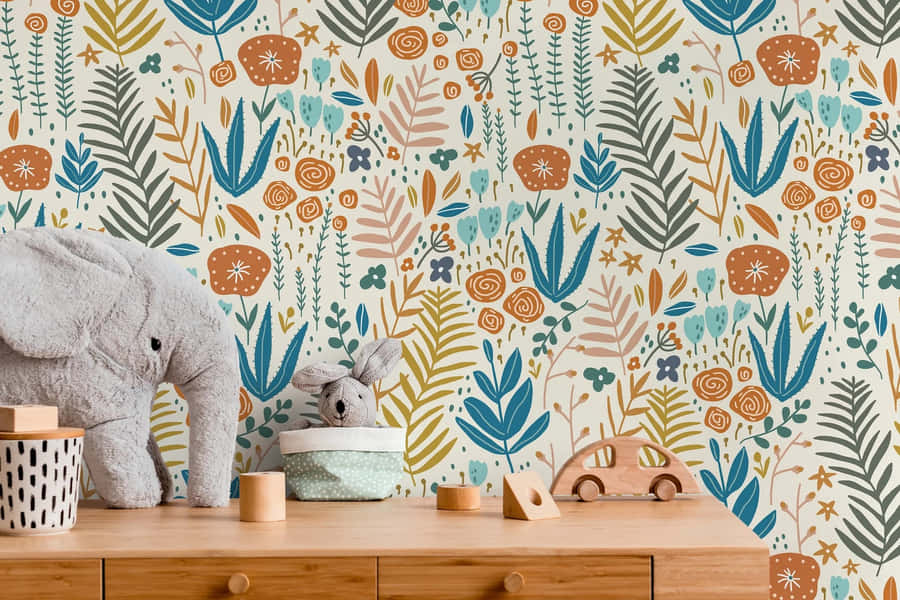 Scandinavian Style Nursery Decor Wallpaper