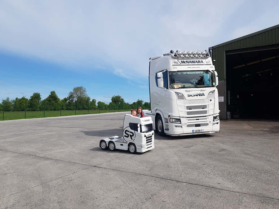 Scania Trucksand Miniature Replica Wallpaper
