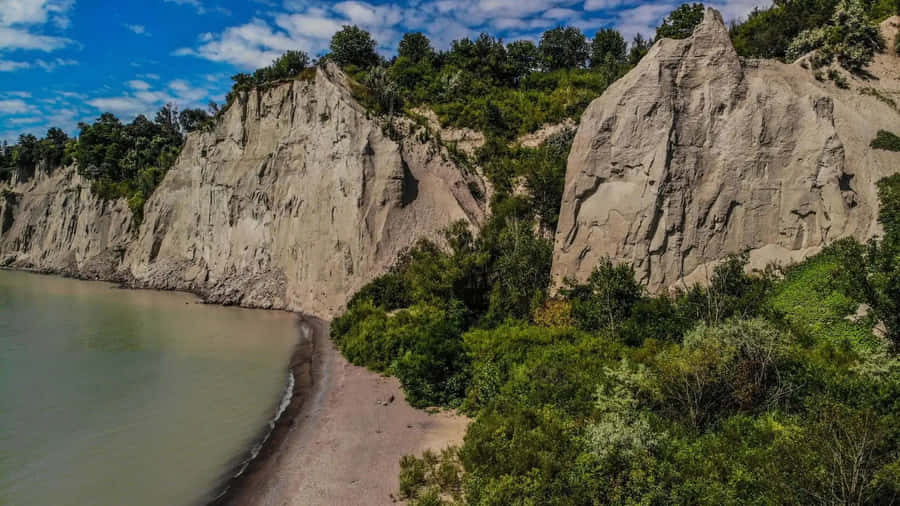 Scarborough_ Bluffs_ Cliffside_ View Wallpaper