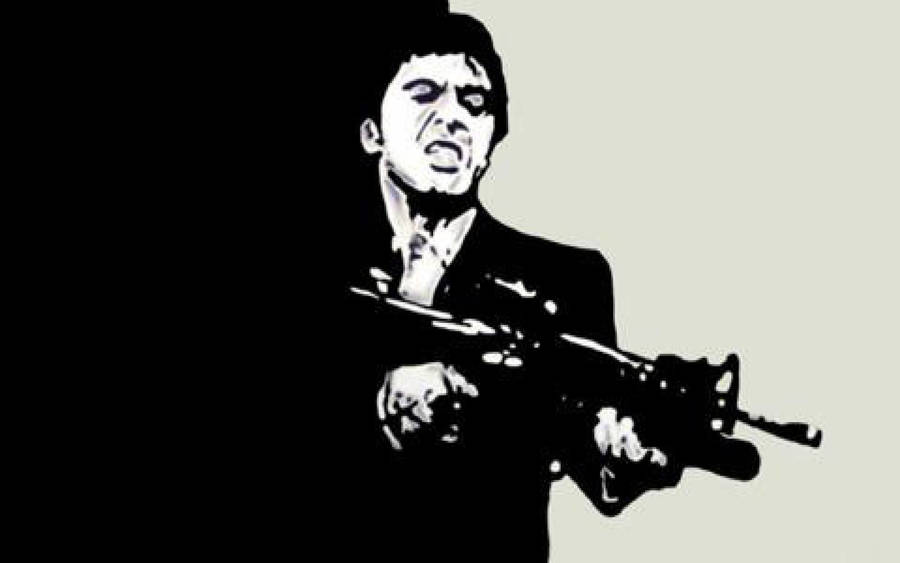 Scarface Digitized Art Wallpaper