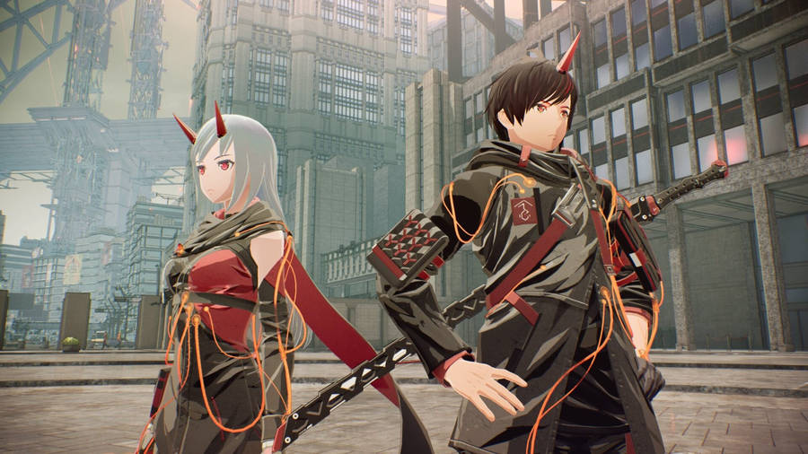 Scarlet Nexus Protagonists Wallpaper