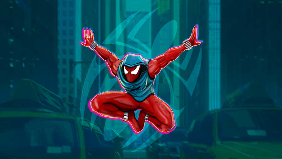 Scarlet Spider Swinging Action Wallpaper