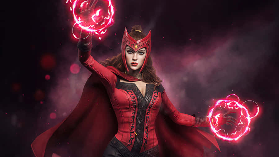 Scarlet Witch Magic Display Wallpaper