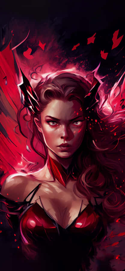 Scarlet Witch Mystic Energy Artwork Wallpaper
