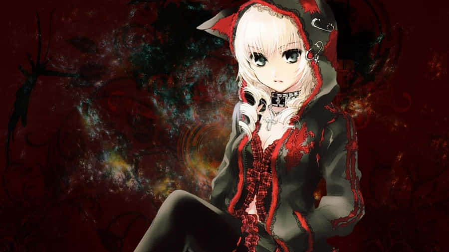 Scary Anime Goth Girl Wallpaper