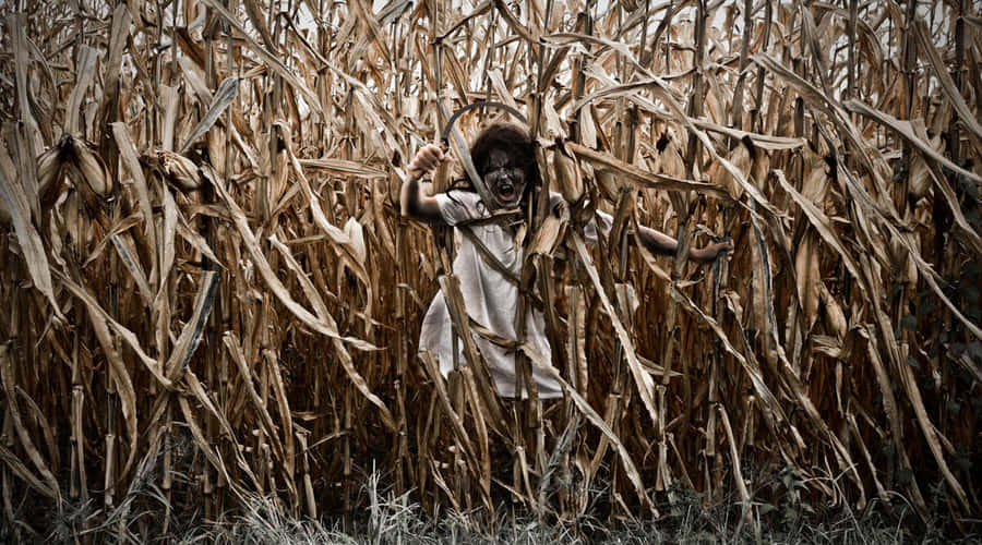 Scary Creaturein Cornfield.jpg Wallpaper