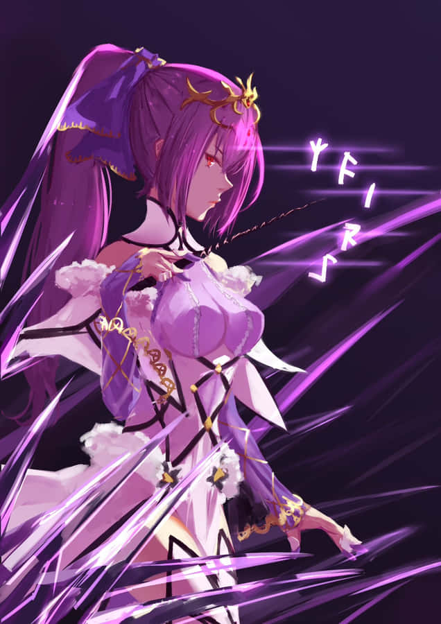 Scathach-skadi, The Queen Of Shadows In Full Battle Regalia Wallpaper
