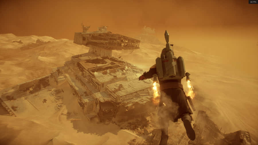 Scenic Desert Landscape Of Planet Jakku Wallpaper