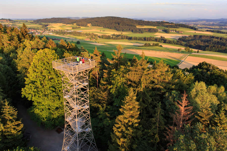Scenic Mountain Landscape In Frauenfeld Wallpaper
