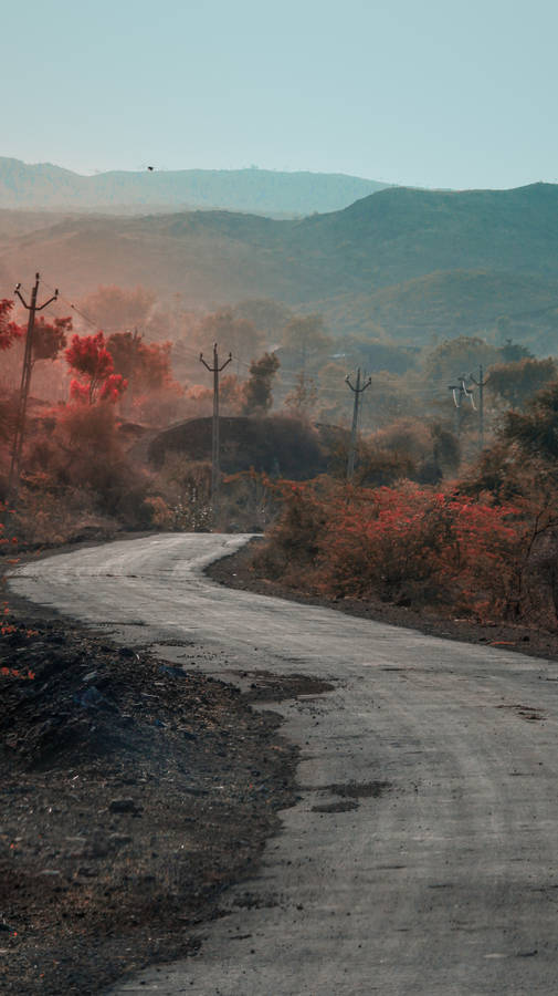 Scenic Rural Road Wallpaper