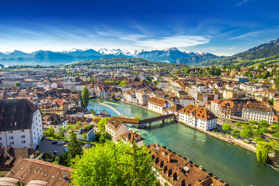 Scenic View Of Biel Bienne Wallpaper