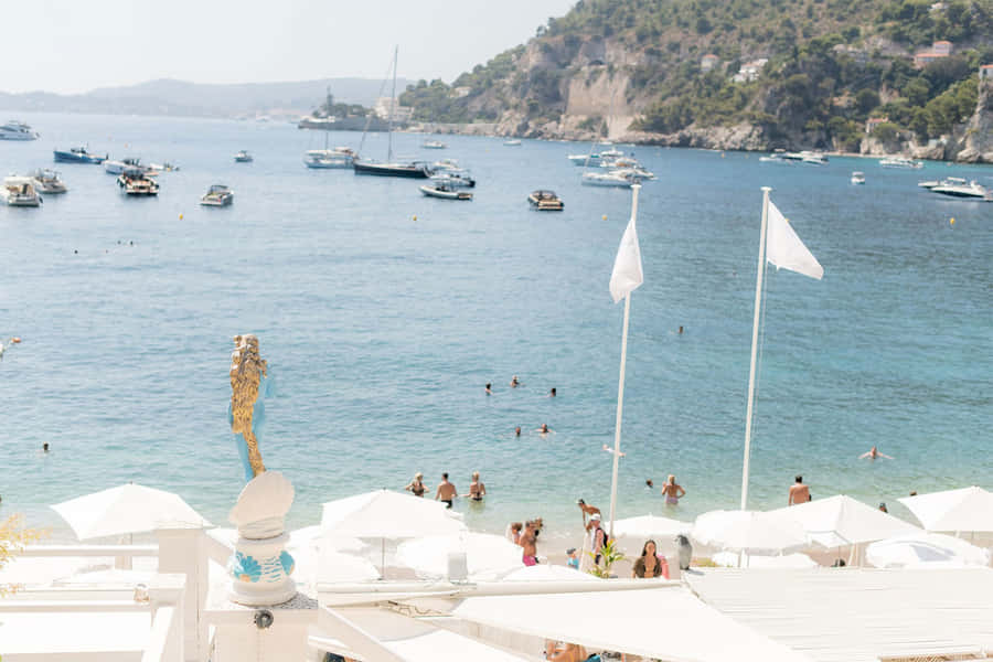 Scenic View Of French Beach At Sunset Wallpaper