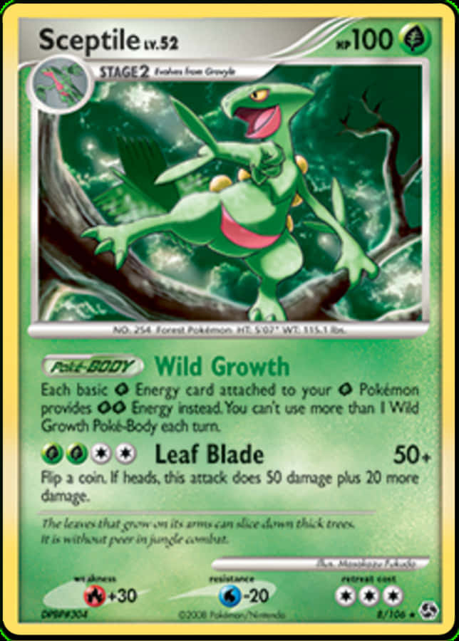 Sceptile Pokemon Card Wallpaper