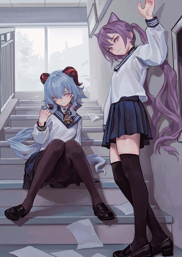 School Genshin Matching Pfp Wallpaper