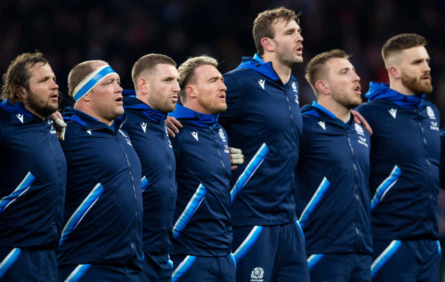 Scotland Rugby National Team Charging Forward Wallpaper