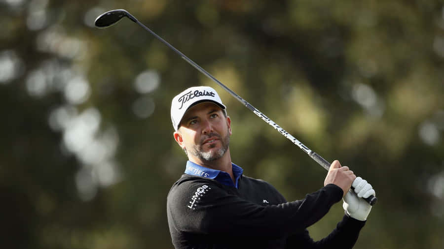 Scott Piercy With His Golf Club Wallpaper