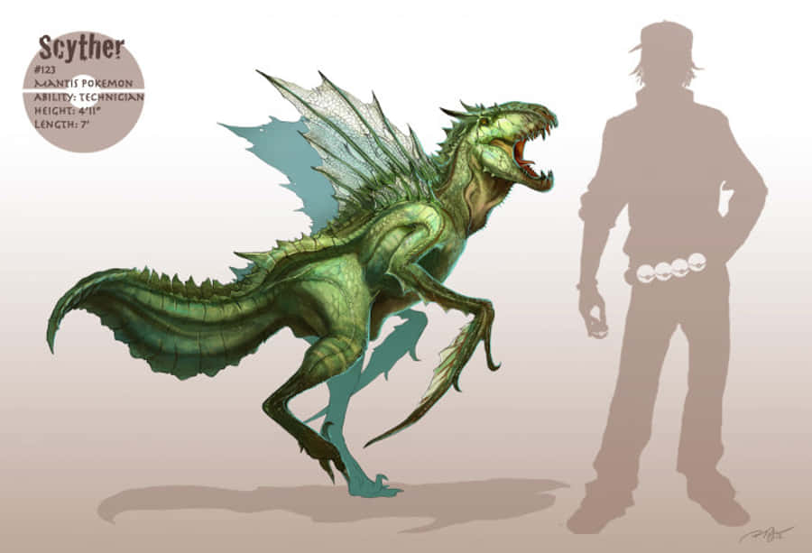 Scyther Mantis Pokemon Dinosaur-like Wallpaper