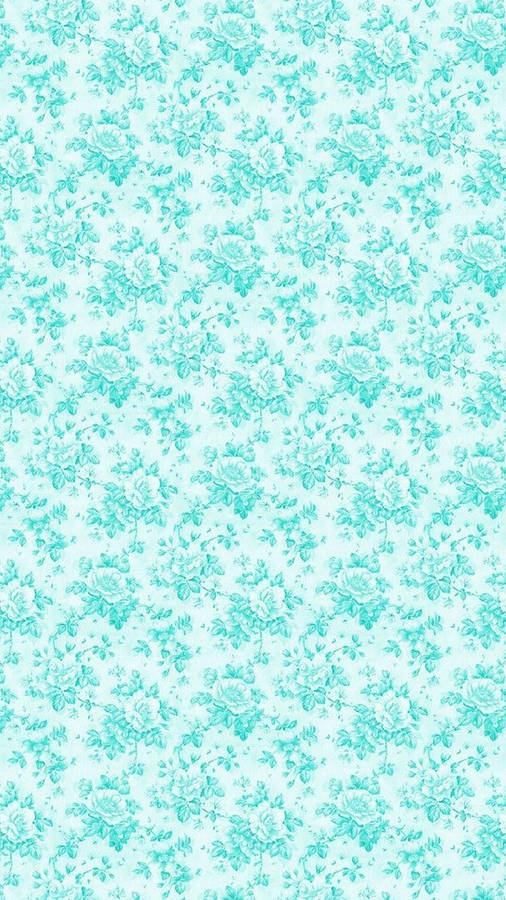 Seamless Floral Mint Green Iphone Wallpaper