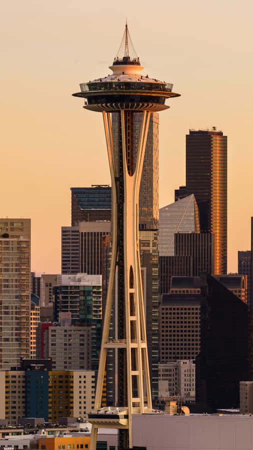 Seattle Space Needle Sunset Wallpaper