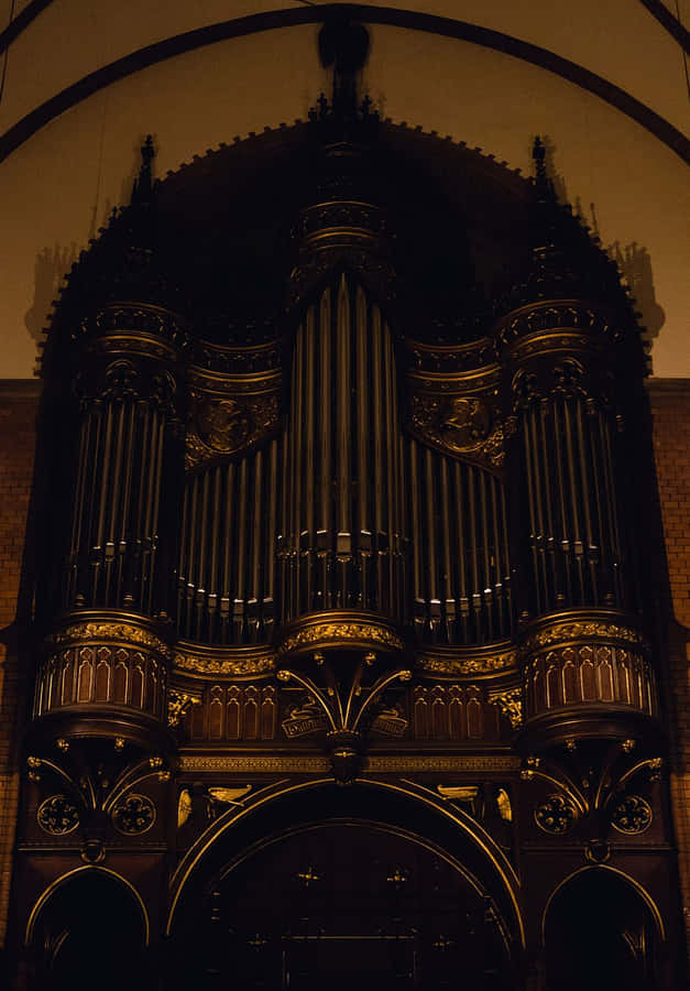 Secular Neo-gothic Organ Wallpaper