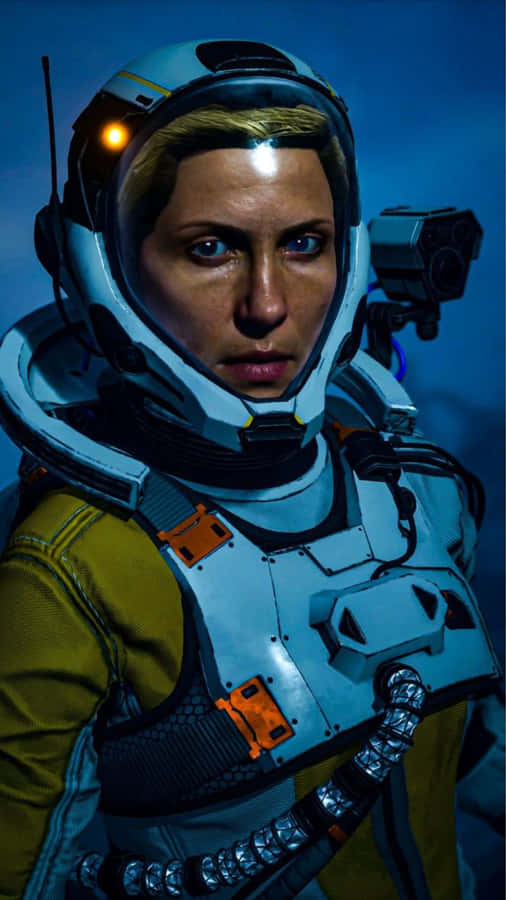 Selene Astronaut Portrait Returnal Wallpaper