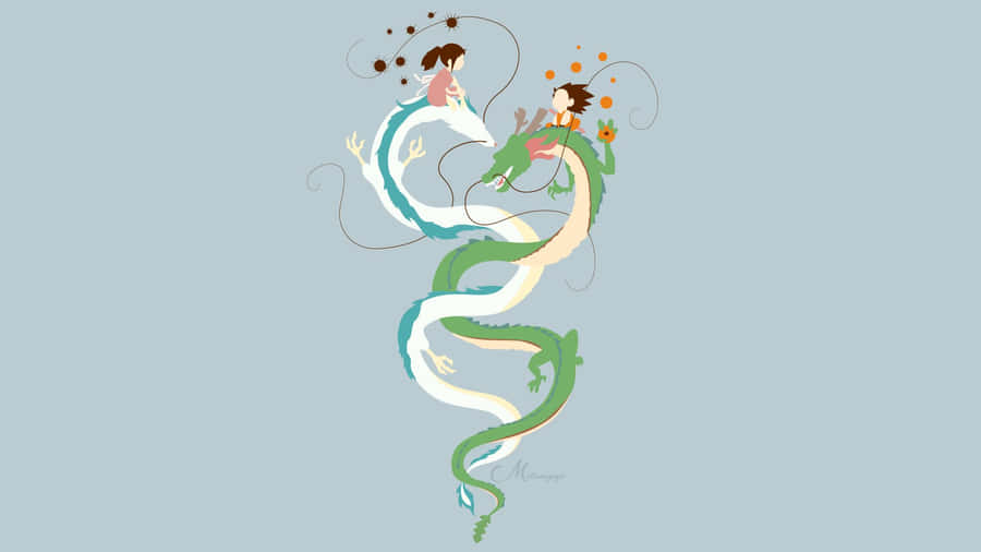 Sen To Chihiro No Kamikakushi And Dragon Ball Crossover Wallpaper