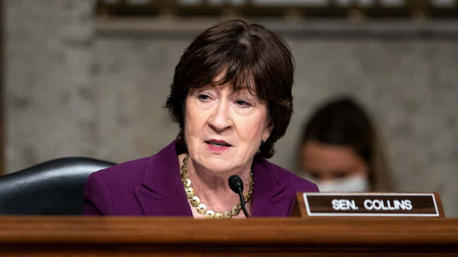Senator Susan Collins In A Senate Hearing Wallpaper