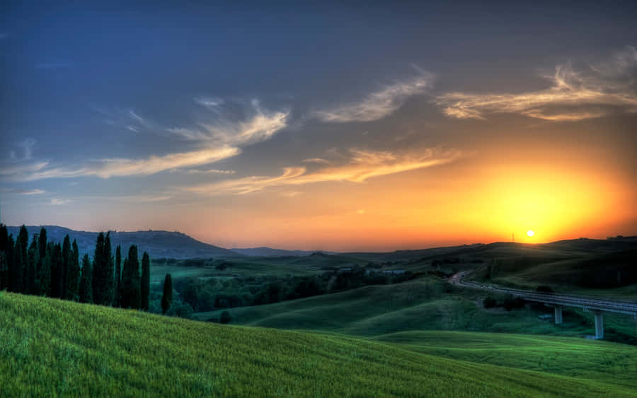 Serene Afternoon In Tuscany Wallpaper