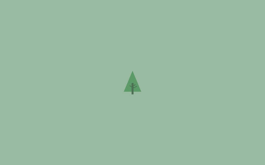 Serene Green Minimalistic Landscape Wallpaper