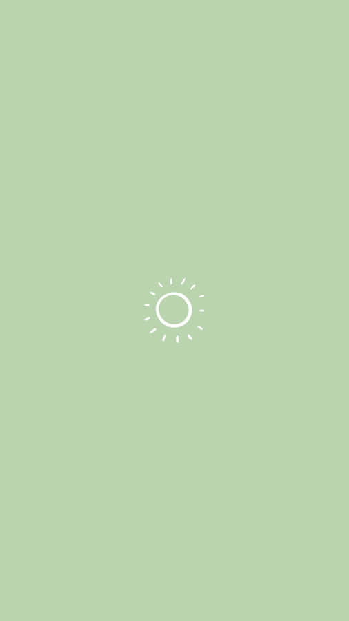 Serene Green Minimalistic Landscape Wallpaper