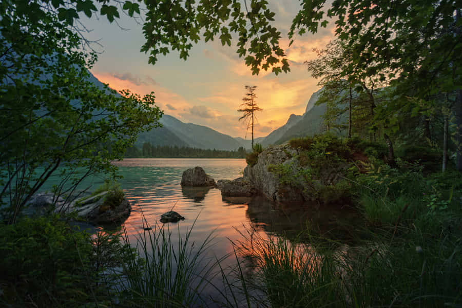 Serene Lake Water At Daytime Wallpaper