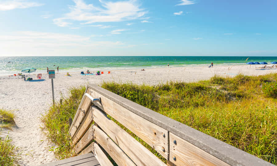 Serene Mexican Beach At Sunset Wallpaper