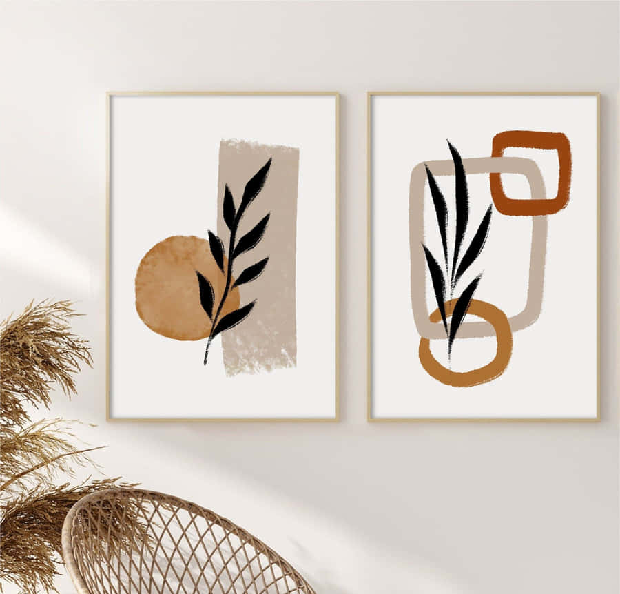 Serene Minimalist Landscape Painting Wallpaper