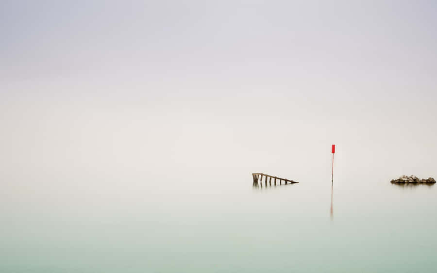 Serene Minimalist Ocean View Wallpaper