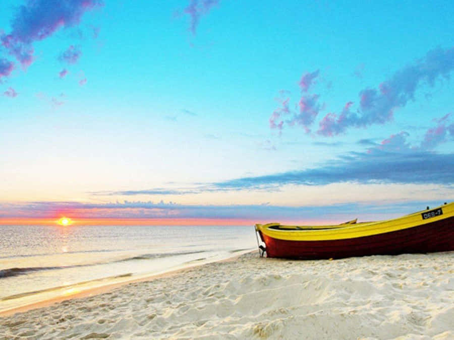 Serene Seashore View Wallpaper