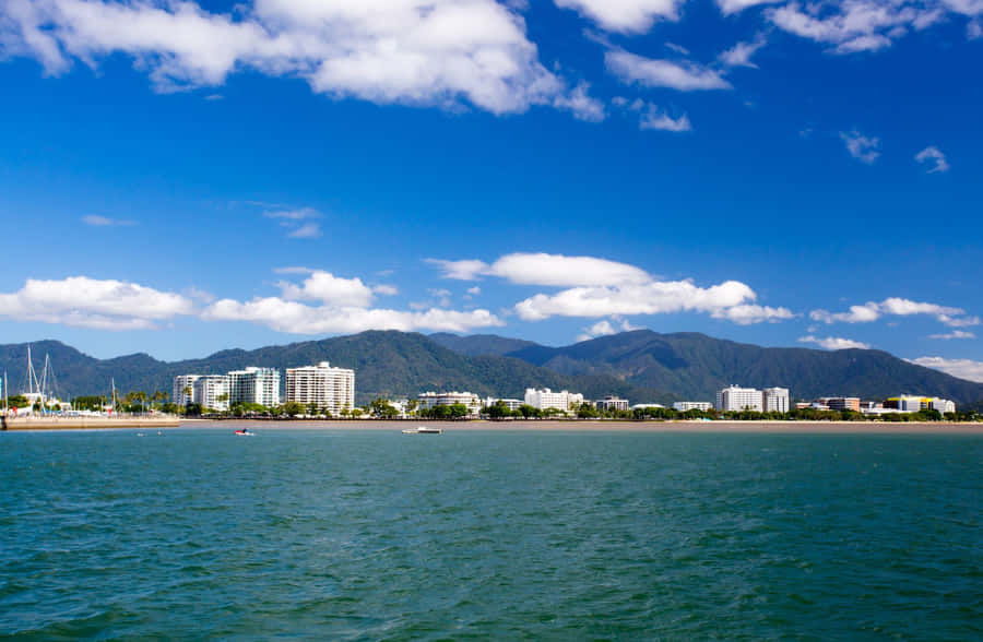 Serene View Of The Great Barrier Reef In Cairns, Australia Wallpaper