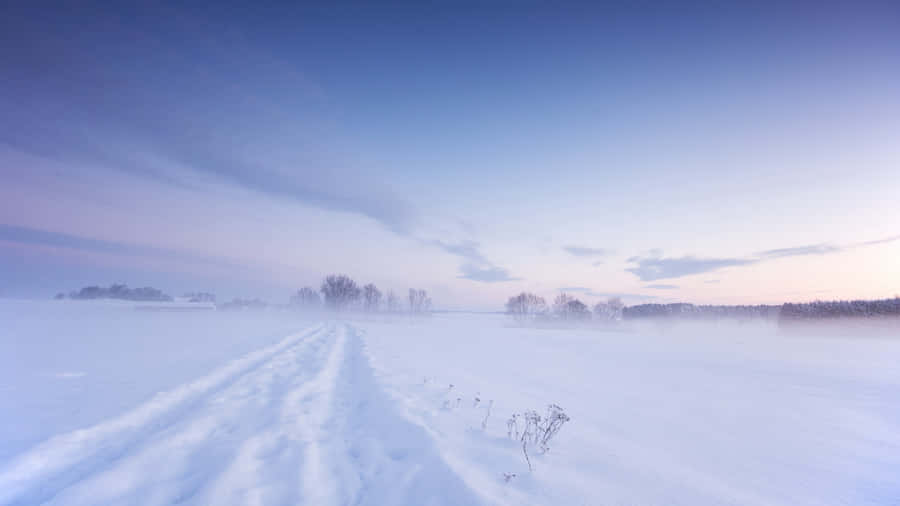 Serene Winter Landscape4 K Wallpaper