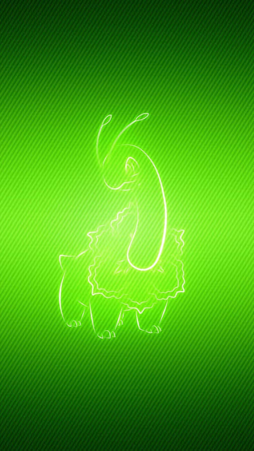 Serperior Glow Line Art Portrait Wallpaper