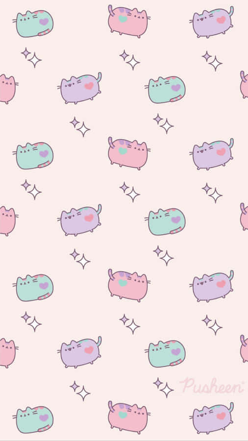 Set Yourself Free With A Joyful And Adorably Kawaii Pusheen. Wallpaper