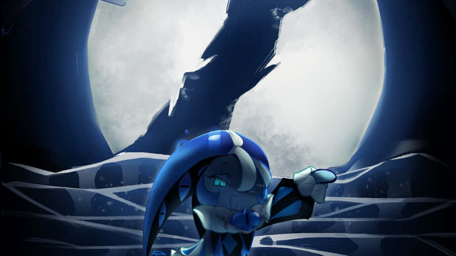 Shadow Milk Cookie Moonlit Scene Wallpaper