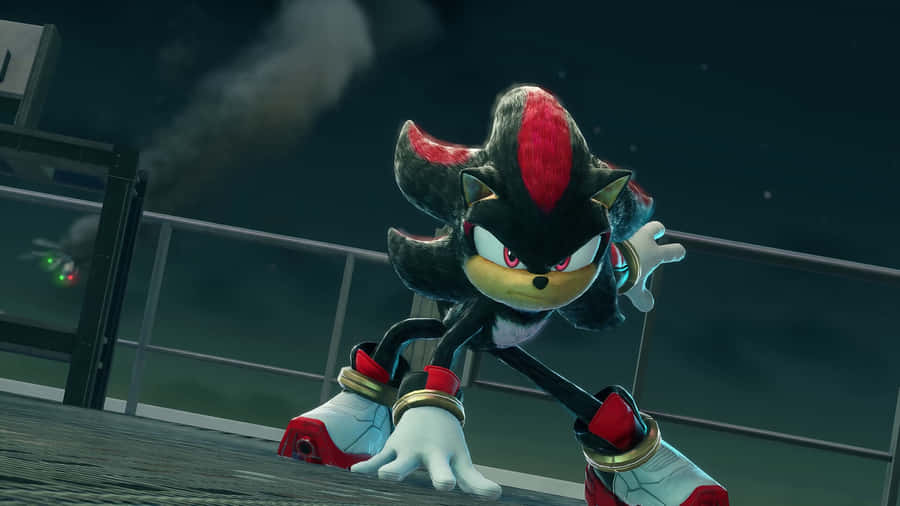 Shadow The Hedgehog Action Pose Wallpaper