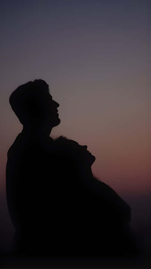 Shadowed Hearts Embrace Wallpaper