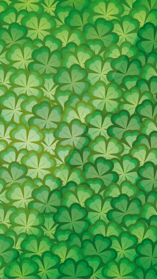 Shamrock_ Pattern_ Gradient_ Background Wallpaper