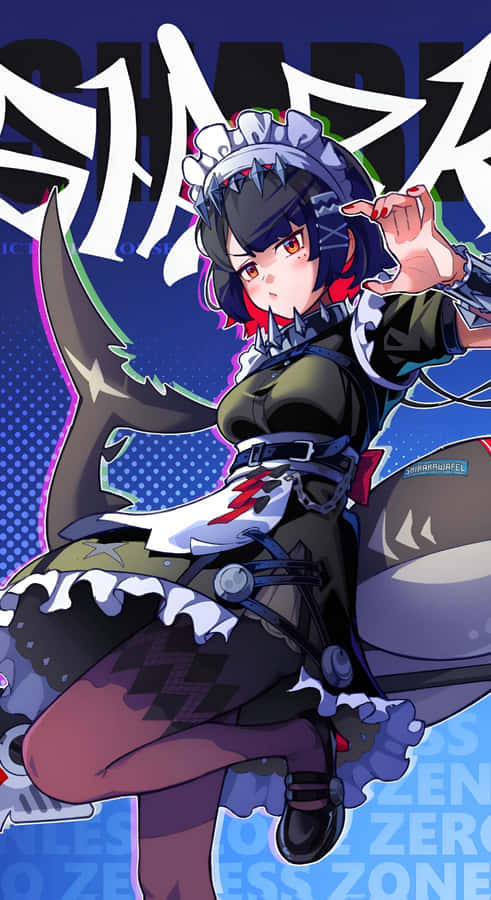 Shark Maid Anime Character Wallpaper